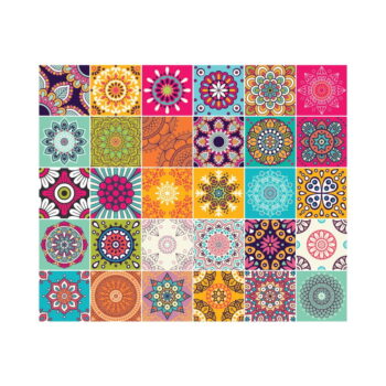 Sada 30 nástenných samolepiek Ambiance Wall Stickers Tiles Azulejos Mariska, 15 × 15 cm - Image 2