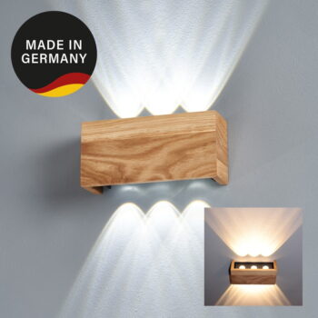 LED nástenné svietidlo v prírodnej farbe Shine-wood – Fischer & Honsel - Image 2