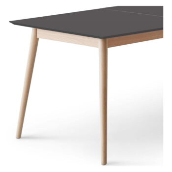 Rozkladací jedálenský stôl s čiernou doskou v čierno-prírodnej farbe 90x165 cm Meza – Hammel Furniture - Image 5