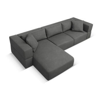 Tmavosivá rohová pohovka, ľavý roh Esther – Milo Casa - Image 3