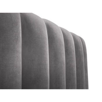 Sivá čalúnená dvojlôžková posteľ s úložným priestorom s roštom 160x200 cm Kelp – Micadoni Home - Image 5