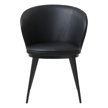 Čierna jedálenská stolička z imitácie kože Unique Furniture Gain Leath - Image 2