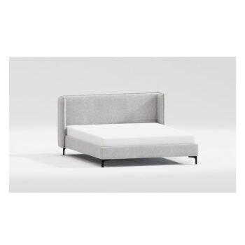 Sivá čalúnená dvojlôžková posteľ s roštom 200x200 cm Basti – Ropez - Image 5