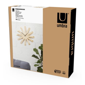Nástenné hodiny ø 51 cm Ribbonwood – Umbra – Obrázok 3
