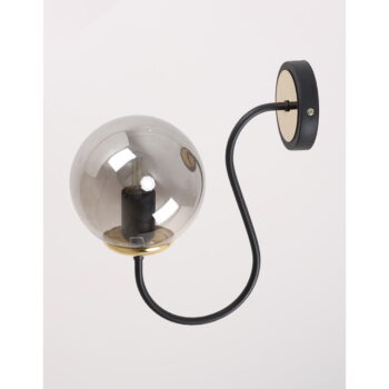 Čierno-sivé nástenné svietidlo ø 15 cm Oslo – Squid Lighting - Image 3