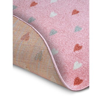 Ružový detský koberec ø 140 cm Little Hearts – Hanse Home - Image 3