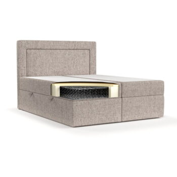 Svetlohnedá boxspring posteľ s úložným priestorom 200x200 cm Imagine – Maison de Rêve - Image 2