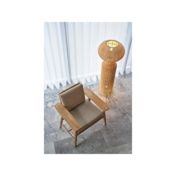 Stojacia lampa v prírodnej farbe s ratanovým tienidlom (výška  130 cm) Vinka – Villa Collection – Obrázok 6