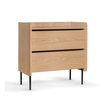 Vysoká komoda v dekore duba v prírodnej farbe 80x82 cm Wrap – Bonami Selection - Image 5