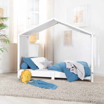 Biela domčeková detská posteľ 70x140 cm Montessori – Roba – Obrázok 4