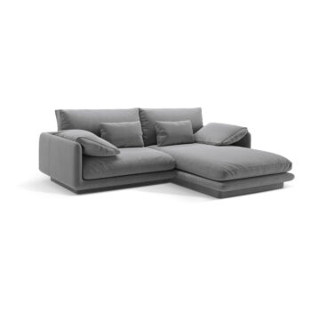 Svetlosivá rohová pohovka z textílie bouclé (pravý roh) Torino – Micadoni Home - Image 3