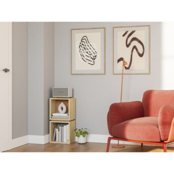 Knižnica v dekore duba v tehlovo-prírodnej farbe 32x66 cm Lofty – Marckeric – Obrázok 4