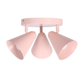 Svetloružové stropné svietidlo s kovovým tienidlom 34x34 cm Amor – Candellux Lighting - Image 2
