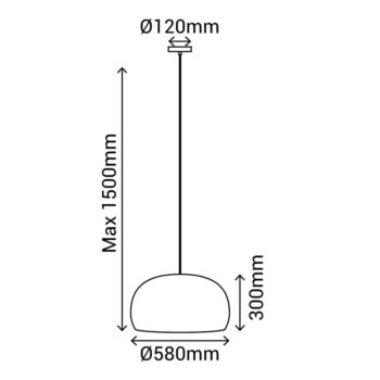 Závesné svietidlo v čierno-prírodnej farbe s ratanovým tienidlom ø 58 cm – SULION - Image 4