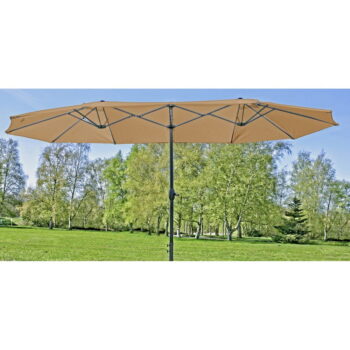 Sivý slnečník 265x460 cm – Garden Pleasure – Obrázok 3