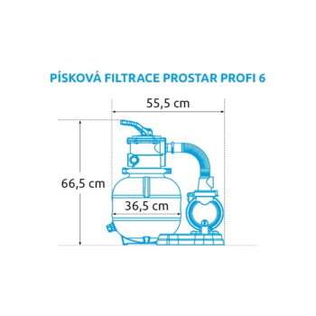 Piesková filtrácia ProStar Profi 8 m3/h – Marimex – Obrázok 2
