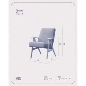 Béžové kreslo Ribo – Ame Yens - Image 6
