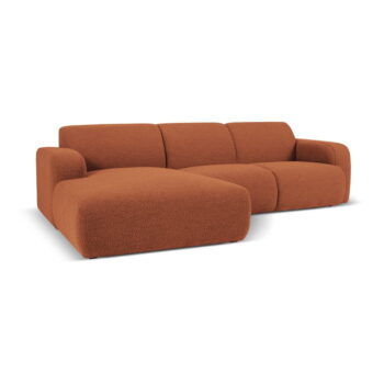 Hnedá rohová pohovka z textílie bouclé (ľavý roh) Molino – Micadoni Home – Obrázok 2