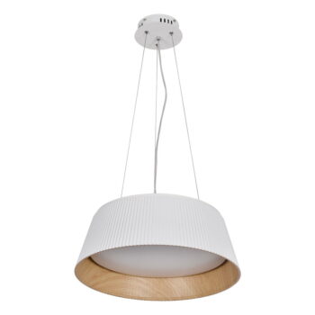 LED závesné svietidlo s kovovým tienidlom v bielo-prírodnej farbe ø 45 cm Umbria – Candellux Lighting - Image 2