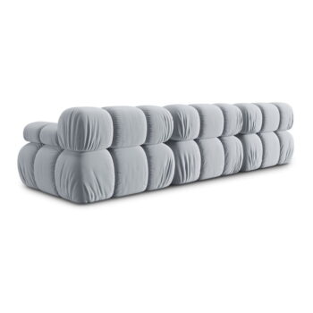 Svetlomodrá zamatová pohovka 282 cm Bellis – Micadoni Home - Image 3