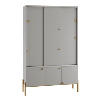 Svetlosivá detská šatníková skriňa 154x195 cm Cube - Pinio - Image 5