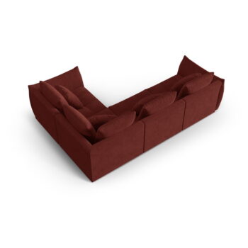 Červená rohová pohovka (pravý roh/do L) Bloom – Micadoni Home – Obrázok 4