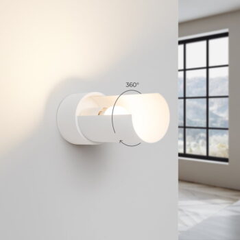 Biele nástenné svietidlo Aurea – Nice Lamps - Image 2