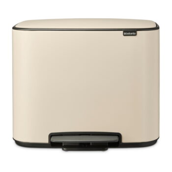Béžový nášľapný oceľový odpadkový kôš na triedený odpad 33 l Bo – Brabantia - Image 4
