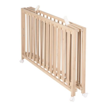 Skladacia postieľka na kolieskach v prírodnej farbe 60x120 cm Fold up – Roba – Obrázok 3