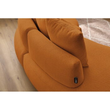 Pohovka z textílie bouclé v horčicovej farbe 260 cm Saint-Germain – Bobochic Paris – Obrázok 2