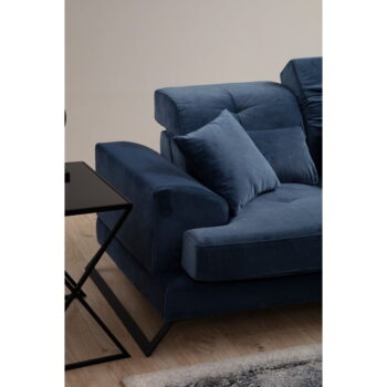 Modrá rohová pohovka (pravý roh) Frido – Balcab Home - Image 3