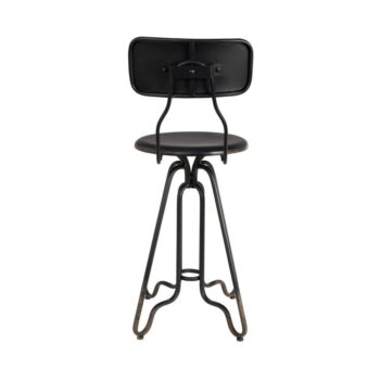 Čierna kovová vysoká stolička Dutchbone Ovid, výška 88 cm - Image 5