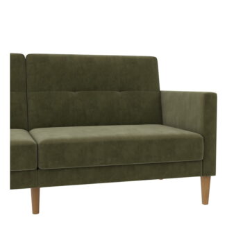Zelená zamatová rozkladacia pohovka 207 cm Lilly – Støraa - Image 3
