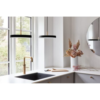 Čierne LED závesné svietidlo s kovovým tienidlom ø 31 cm Asteria Mini – UMAGE – Obrázok 3