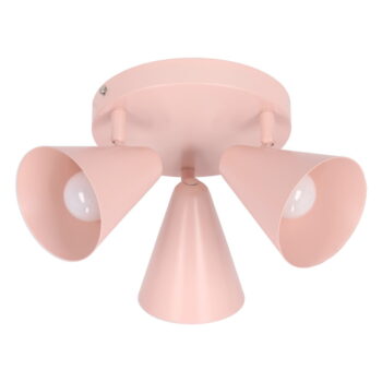 Svetloružové stropné svietidlo s kovovým tienidlom 34x34 cm Amor – Candellux Lighting - Image 4