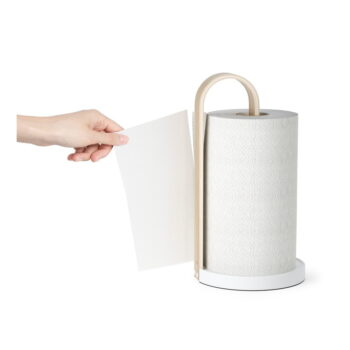 Biely drevený stojan na papierové utierky ø 17 cm Bellwood – Umbra - Image 4