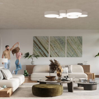 Biele závesné svietidlo ø 35 cm Atis – Nice Lamps - Image 4