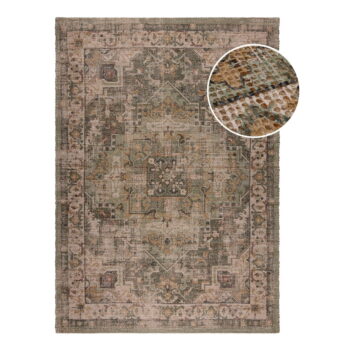 Kaki ručne tkaný koberec s prímesou juty 120x170 cm Selena Jute Traditional – Flair Rugs