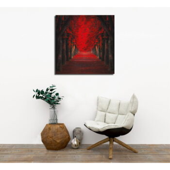 Nástenný obraz na plátne Red Trees, 45 × 45 cm - Image 2