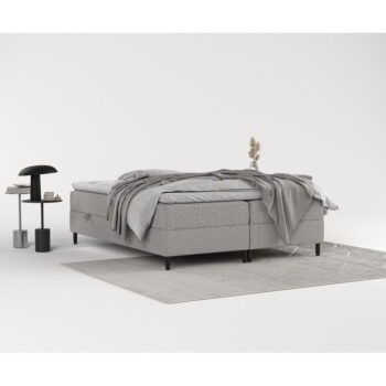 Sivá boxspring posteľ s úložným priestorom 160x200 cm Malte – Maison de Rêve - Image 9