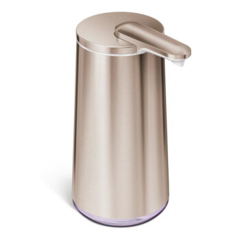 Automatický oceľový dávkovač mydla v zlatej farbe 266 ml - simplehuman - Image 5