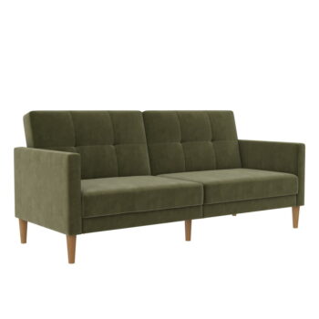 Zelená zamatová rozkladacia pohovka 207 cm Lilly – Støraa - Image 10