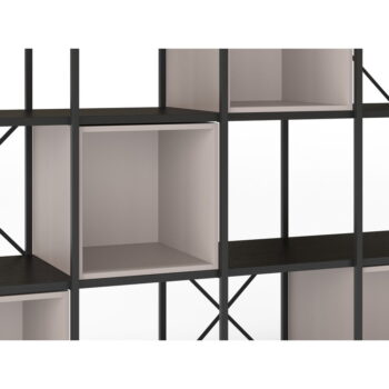 Čierno-krémová knižnica 140x179 cm Anya – Marckeric - Image 5