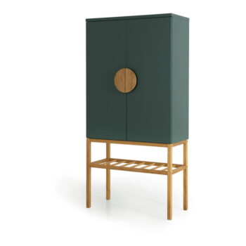 Zelený príborník s nohami z dubového dreva Tento Scoop, výška 162 cm - Image 2