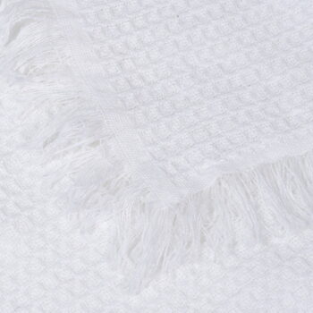Biely pléd z recyklovanej bavlny 260x280 cm Honeycomb – Ixia – Obrázok 5