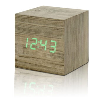 Digitálny budík Wooden Cube Click – Gingko - Image 4