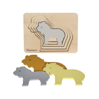 Drevené detské puzzle Kindsgut Lion - Image 3