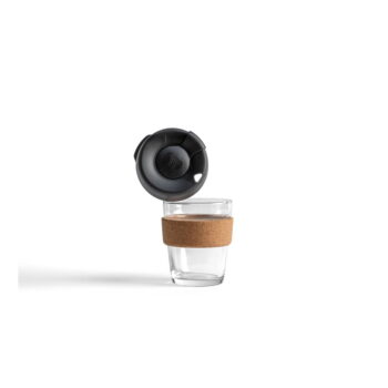 Čierny/hnedý cestovný hrnček 340 ml Brew Cork Black M – KeepCup - Image 2