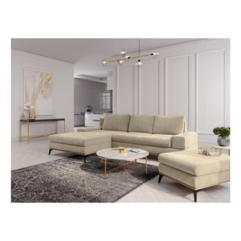 Béžový puf Windsor & Co Sofas Planet – Obrázok 3