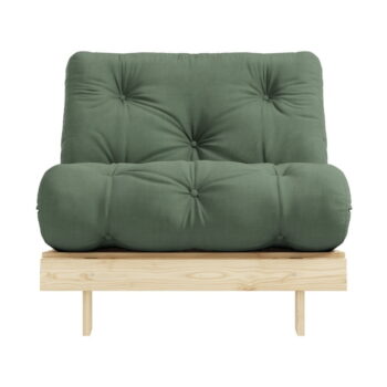 Rozkladacie kreslo so zeleným poťahom Karup Design Roots Raw/Olive Green - Image 4